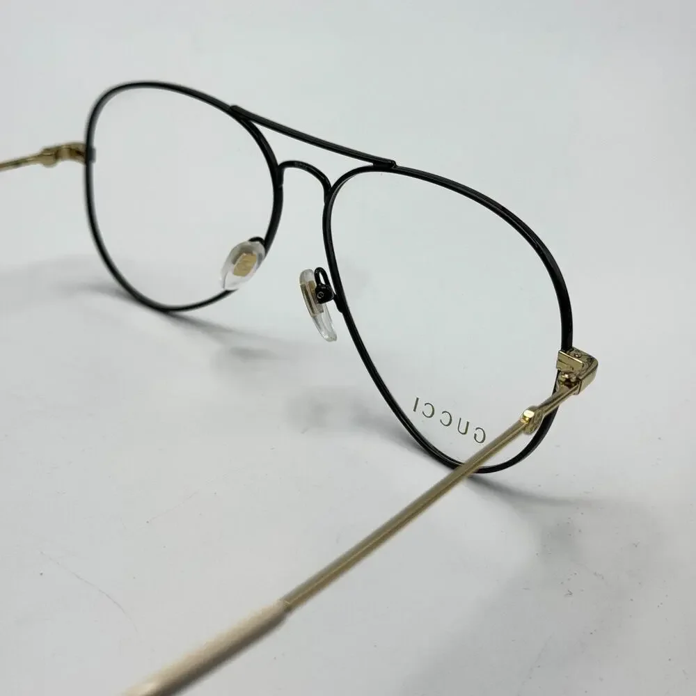 Gucci Eyeglasses Frame GG05150 001 Black Aviator 58-14-145 New Authentic